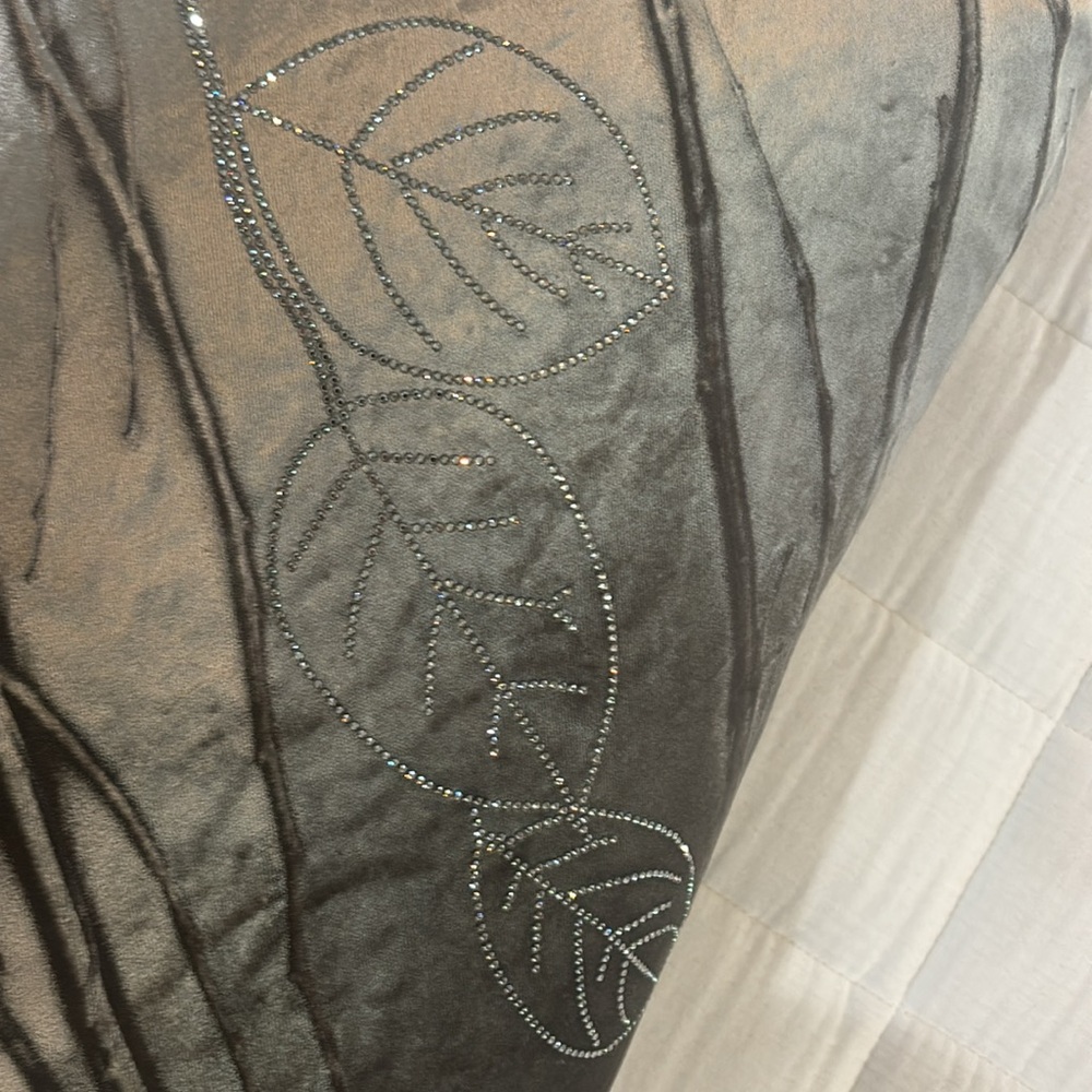 Aviva Stanoff Silver and Black Accent Pillow - Picture 5 of 5